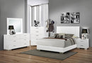 Felicity Contemporary Glossy White Eastern King Bed - Legacy Furniture - NY