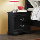 Louis Philippe Black Two-Drawer Nightstand - Legacy Furniture - NY