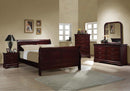 Louis Philippe Traditional Red Brown Full Four-Piece Set - Legacy Furniture - NY