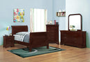 Louis Philippe Traditional Red Brown Twin Four-Piece Set - Legacy Furniture - NY