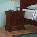 Louis Philippe Red Brown Two-Drawer Nightstand - Legacy Furniture - NY