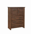Sutter Creek Warm Bourbon Five-Drawer Chest With Door - Legacy Furniture - NY