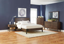 Lompoc Mid-Century Modern Brown Walnut Queen Five-Piece Set - Legacy Furniture - NY