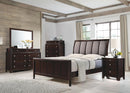 Madison Transitional Dark Merlot and Taupe Grey Eastern King Four-Piece Set - Legacy Furniture - NY