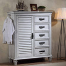 Franco Antique White Chest With Louvered Panel Door - Legacy Furniture - NY