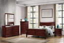 Louis Philippe Traditional Cherry Five-Piece Queen Bedroom Set - Legacy Furniture - NY