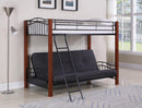 Collins Collection Cinnamon and Black Transitional Bunk Bed - Legacy Furniture - NY