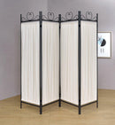 Traditional Black and Gold Four-Panel Folding Screen - Legacy Furniture - NY