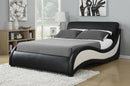 Niguel Contemporary Black and White Upholstered Eastern King Bed - Legacy Furniture - NY