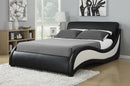 Niguel Contemporary Black and White Upholstered California King Bed - Legacy Furniture - NY