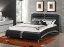 Havering Contemporary Black and White Upholstered Eastern King Bed - Legacy Furniture - NY