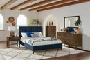 Charity Blue Upholstered Queen Bed - Legacy Furniture - NY