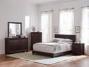 Dorian Brown Faux Leather Upholstered California King Bed - Legacy Furniture - NY
