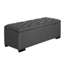 Camille Transitional Grey and Cappuccino Storage Bench - Legacy Furniture - NY