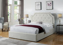 Hermosa Beige Upholstered Queen Bed With Hydraulic Lift Storage - Legacy Furniture - NY