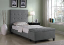 Halpert Transitional Light Grey Twin Bed - Legacy Furniture - NY