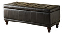Homelegance Afton Lift Top Storage Bench in Dark Brown 4730PU image