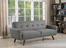 Mid-Century Modern Grey and Walnut Sofa Bed - Legacy Furniture - NY