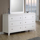 Selena Contemporary White Six-Drawer Dresser - Legacy Furniture - NY