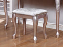 Caroline Metallic Lilac Vanity Stool - Legacy Furniture - NY