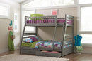 Ashton Grey Twin-over-Full Bunk Bed - Legacy Furniture - NY