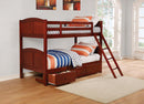 Parker Chestnut Twin-over-Twin Bunk Bed - Legacy Furniture - NY