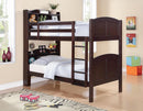 Parker Transitional Cappuccino Twin-over-Twin Bookcase Bunk Bed - Legacy Furniture - NY