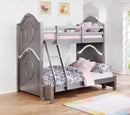 Valentine Metallic Pewter Twin-over-Full Bunk Bed - Legacy Furniture - NY