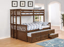Atkin Weathered Walnut Twin-over-Full Bunk Bed - Legacy Furniture - NY