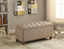 Tufted Taupe Storage Bench - Legacy Furniture - NY