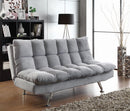Transitional Dark Grey and Chrome Sofa Bed - Legacy Furniture - NY
