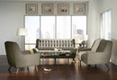 Natalia Mid-Century Modern Dove Grey Loveseat - Legacy Furniture - NY