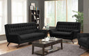 Natalia Mid-Century Modern Black Two-Piece Living Room Set - Legacy Furniture - NY