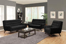 Natalia Mid-Century Modern Black Three-Piece Living Room Set - Legacy Furniture - NY