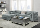 Bellaire Contemporary Silver and Chrome Sectional - Legacy Furniture - NY