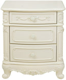 Homelegance Cinderella 3 Drawer Nightstand in Ecru White 1386-4 image
