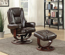 Transitional Brown Chair with Ottoman - Legacy Furniture - NY