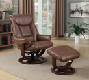 Transitional Chestnut Chair with Ottoman - Legacy Furniture - NY
