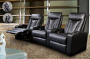 Pavillion Black Leather Three-Seated Recliner - Legacy Furniture - NY