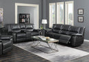 Lee Transitional Black Leather Reclining Two-Piece Living Room Set - Legacy Furniture - NY