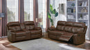 Zimmerman Brown Faux Leather Two-Piece Living Room Set - Legacy Furniture - NY