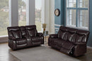 Zimmerman Dark Brown Faux Leather Two-Piece Living Room Set - Legacy Furniture - NY