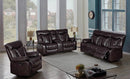 Zimmerman Dark Brown Faux Leather Power Motion Three-Piece Living Room Set - Legacy Furniture - NY