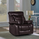 Zimmerman Dark Brown Faux Leather Power Motion Recliner - Legacy Furniture - NY