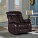 Zimmerman Casual Dark Brown Glider Recliner - Legacy Furniture - NY