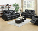 Zimmerman Black Faux Leather Power Motion Two-Piece Living Room Set - Legacy Furniture - NY