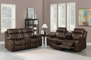Myleene Chestnut Leather Two-Piece Living Room Set - Legacy Furniture - NY