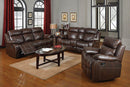 Myleene Chestnut Leather Reclining Loveseat - Legacy Furniture - NY