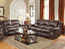 Sir Rawlinson Burgundy Brown Motion Sofa and Loveseat - Legacy Furniture - NY
