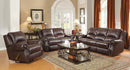 Sir Rawlinson Burgundy Brown Motion Sofa, Loveseat and Recliner - Legacy Furniture - NY